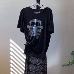 LuLaRoe Black and white maxi & graphic love tee set